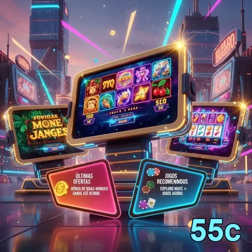 Ilustração de Explore os Slots e Serviços VIP no 55c